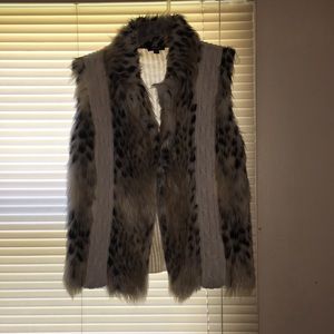 Leopard print sweater vest